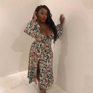 Missguided milk maid floral dress